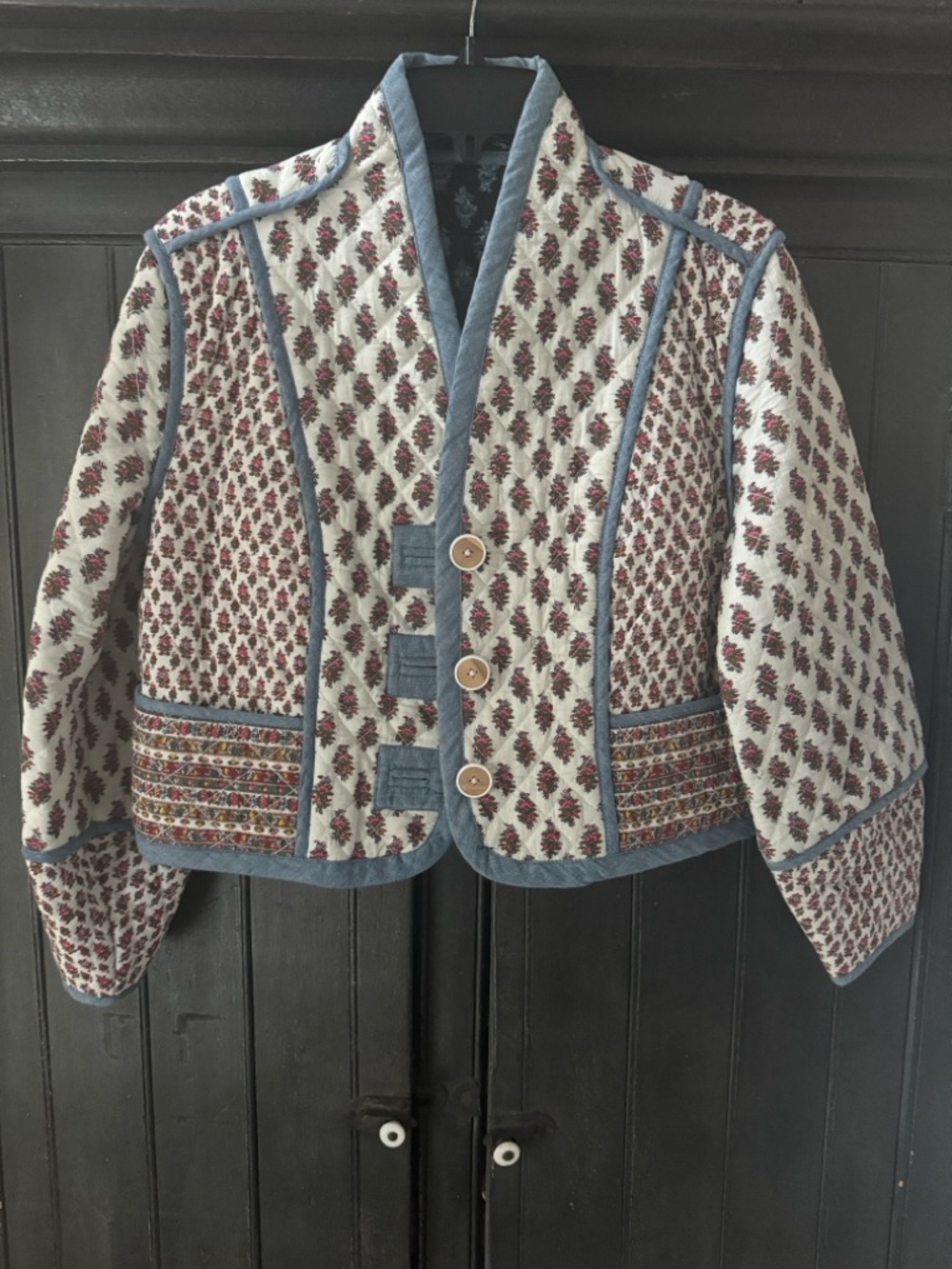 Veronica Beard Kamila quilted cropped reversible jacket